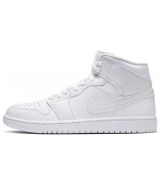 Кроссовки Nike Jordan 1 Mid Triple White белые